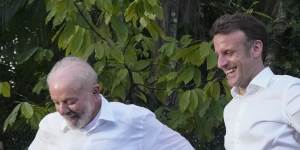 Macron embraces Lula,and the memes poking fun at their ‘wedding’