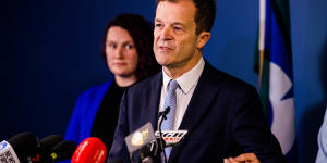 Attorney-General Mark Speakman announces the proposed changes to consent laws in May.