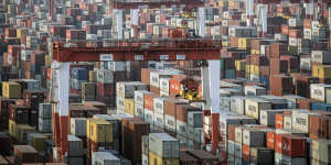 The imbalance in trade is reflected in massive buildups of empty containers in or near the ports of advanced economies and a shortage of containers in China.