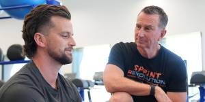 Former Olympian Duncan Armstrong (right) and his son Tom (left) took part in the show’s 12-week program designed to reduce the risk factors for premature death.