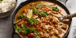 RecipeTin Eats’ 20-minute Thai chicken satay curry.