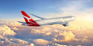 The Qantas 787 Dreamliner. 