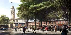 A revamped Railway Square will be connected to a major pedestrian thoroughfare at Central Station.