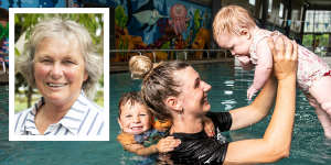 Olympic medallist Shane Gould and her swimming coach husband have devised a five-minute learn-to-swim lesson that does not include submerging infants against their will.