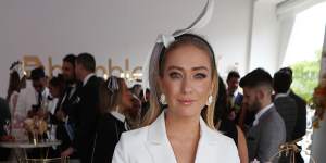 Bumble founder Whitney Wolfe Herd in the Bumble marquee on Derby Day.