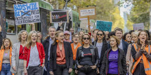 Premier Jacinta Allan joined the National Rally Against Violence to protest violence against women over the weekend. 