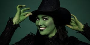 Sheridan Adams stars as Elphaba,the Wicked Witch of the West,in the musical Wicked.
