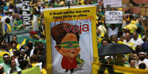 Anti-government protesters make their feelings known across Brazil.