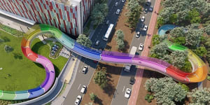 Over the rainbow:Perth Children's Hospital patients to taste fresh air with new footbridge