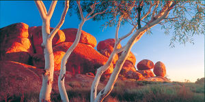 Sunburnt country ... the massive granite Devil's Marbles near Tennant Creek.