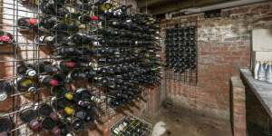 The wine cellar at 23 Riversdale Road.