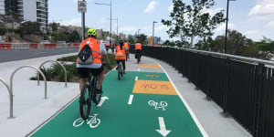 Segregated cycleways through Brisbane have been popular for recreation and commuting.