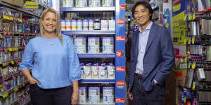 Bubs CEO Kristy Carr and executive chairman Dennis Lin.