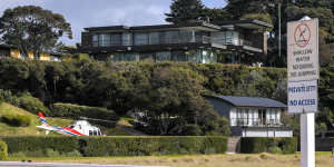 Lindsay Fox’s clifftop compound in Portsea.
