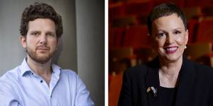 Left:Pianist Jayson Gillham. Right:MSO managing director Sophie Galaise.