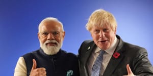 A thumbs up from Boris and Modi.