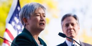 Penny Wong and US Secretary of State Antony Blinken in July.