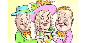 Piers Morgan,Penny Fowler,Anthony Pratt attended the Kentucky Derby in the US.