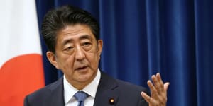 Former Japanese prime minister Shinzo Abe wants to elevate further defence co-operation between his nation and Australia.