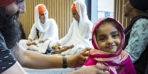 ‘This is what we live for’:Sikh volunteers get funds pledge for kitchen upgrade