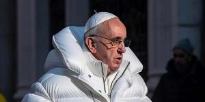 This photo of Pope Francis may be fake but it gave the puffer a push. 