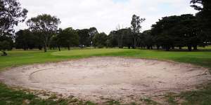 Rakes have been removed from golf courses as part of social distancing changes. 
