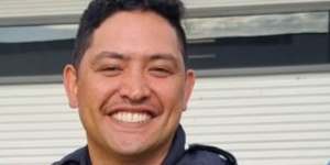 Constable Elvis Poa was stabbed in the head,leaving him with two skull fractures. 
