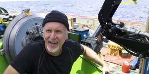 James Cameron emerging from the Deepsea Challenger in 2012.