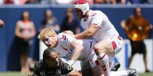 New Zealand’s Martin Taupau and England’s James Graham locked horns in Denver the last time a rugby league Test was played in the US.