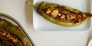 Make a meal of a stuffed vegetable! Use bullhorn chillies or red capsicums.