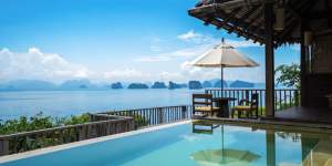This resort has views over Phang Nga Bay you don’t have to get out of bed for. 