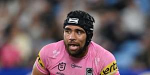 Pretty in pink:Isaiah Papali’i.