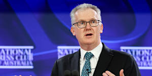 Tony Burke gave his first National Press Club address since he became Home Affairs minister last year,taking responsibility for a range of sensitive political issues.