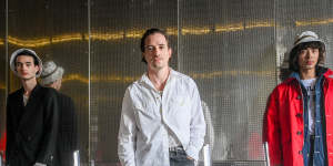 National Designer Award winner Jeremy Hershan (centre) with models wearing Haulier.
