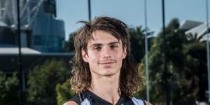 Collingwood debutant Caleb Poulter.