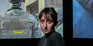 Stanislava Pinchuk inside her ACMI installation,The Theatre of War.