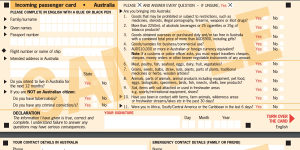 Although outgoing passenger cards were scrapped years ago,we still have to fill out these cards on arrival back in the country.