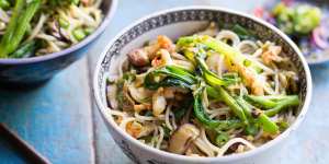 Singapore noodles:Have the separate ingredients to hand so you can throw together this tasty stir-fry in just a few minutes.