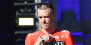 Rohan Dennis seen at the start of this year's Tour.