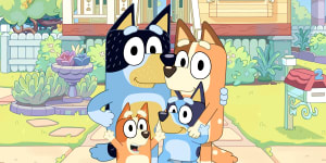 The characters from the animated hit Bluey.