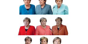 True colours:German Chancellor Angela Merkel.
