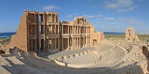 Originally built by Marcus Aurelius in 175-200 A.D.,this beautiful theatre was partially reconstructed by the Italians after World War One. iStock image for Traveller. Re-use permitted. Amazing places too dangerous to visit. David Whitley feature tra3-online-dangerous