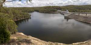 Warragamba Dam fell to less than 43 per cent full during the depths of the 2020 drought. 