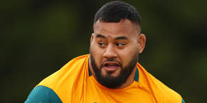 Wallabies prop Taniela Tupou.