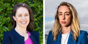 Liberal women Monica Tudehope and Georgia Ryburn are running in next month’s byelections.