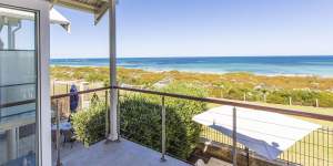 This three bedroom,two bathroom home in Ledge Point has panoramic views of the ocean.