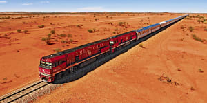 TRA 4OCT 08. The Ghan between Adelaide and Darwin. Supplied by Tourism NT