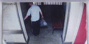 CCTV captures Cawsey leaving his apartment for the last time at 4.24am.