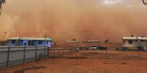 A major dust storm swept over the Queensland town of Boulia on Tuesday.