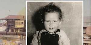 The Ekka in the 1950s and an inset image of Bronwyn Blewett,who grew up part of the Pink family of showpeople.
